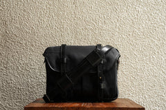 F.C. 13 Waxed Twill Messenger Bag | Field Bag | Black | Cravar