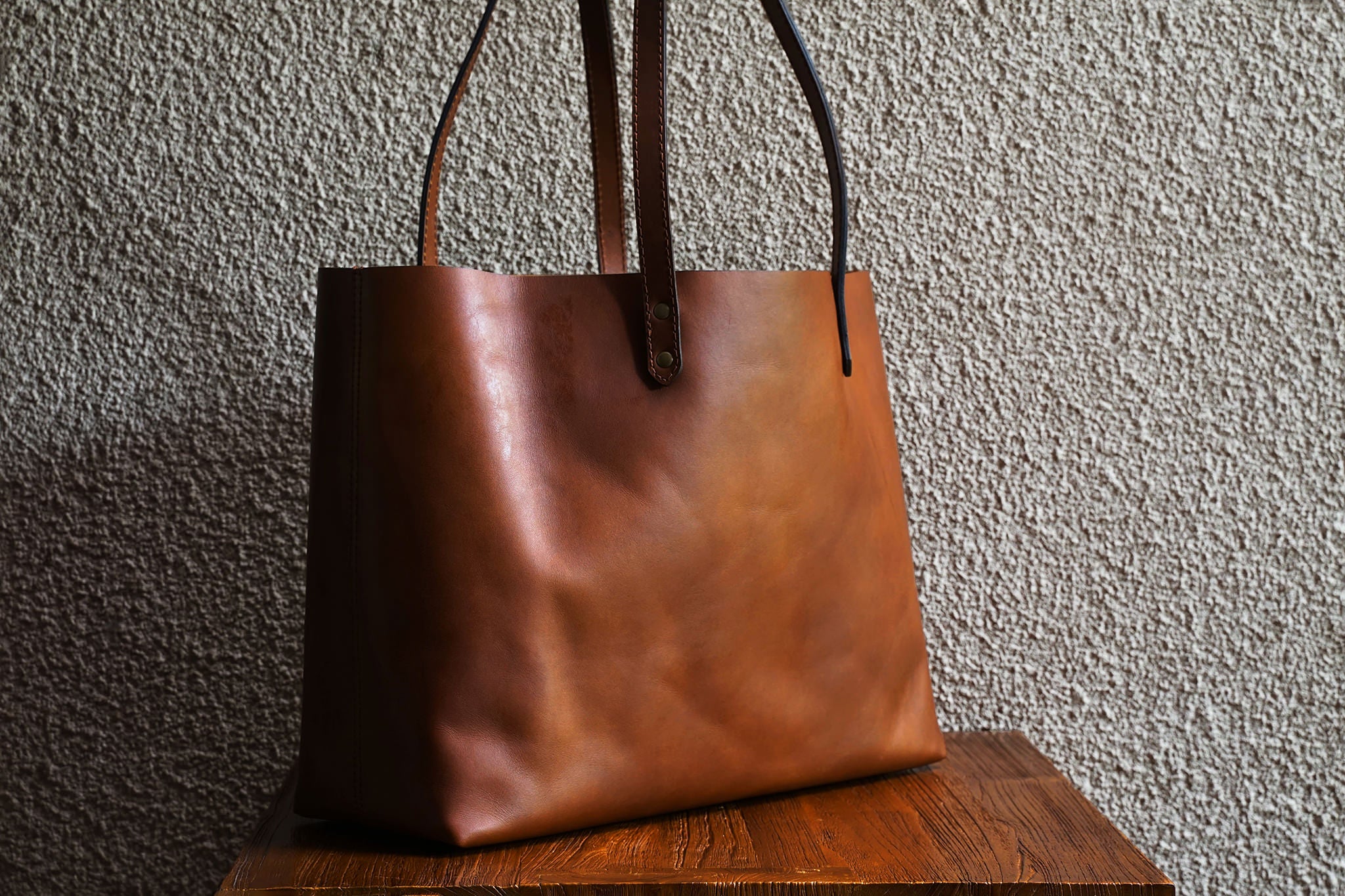 Wide Tote/Vintage Brown