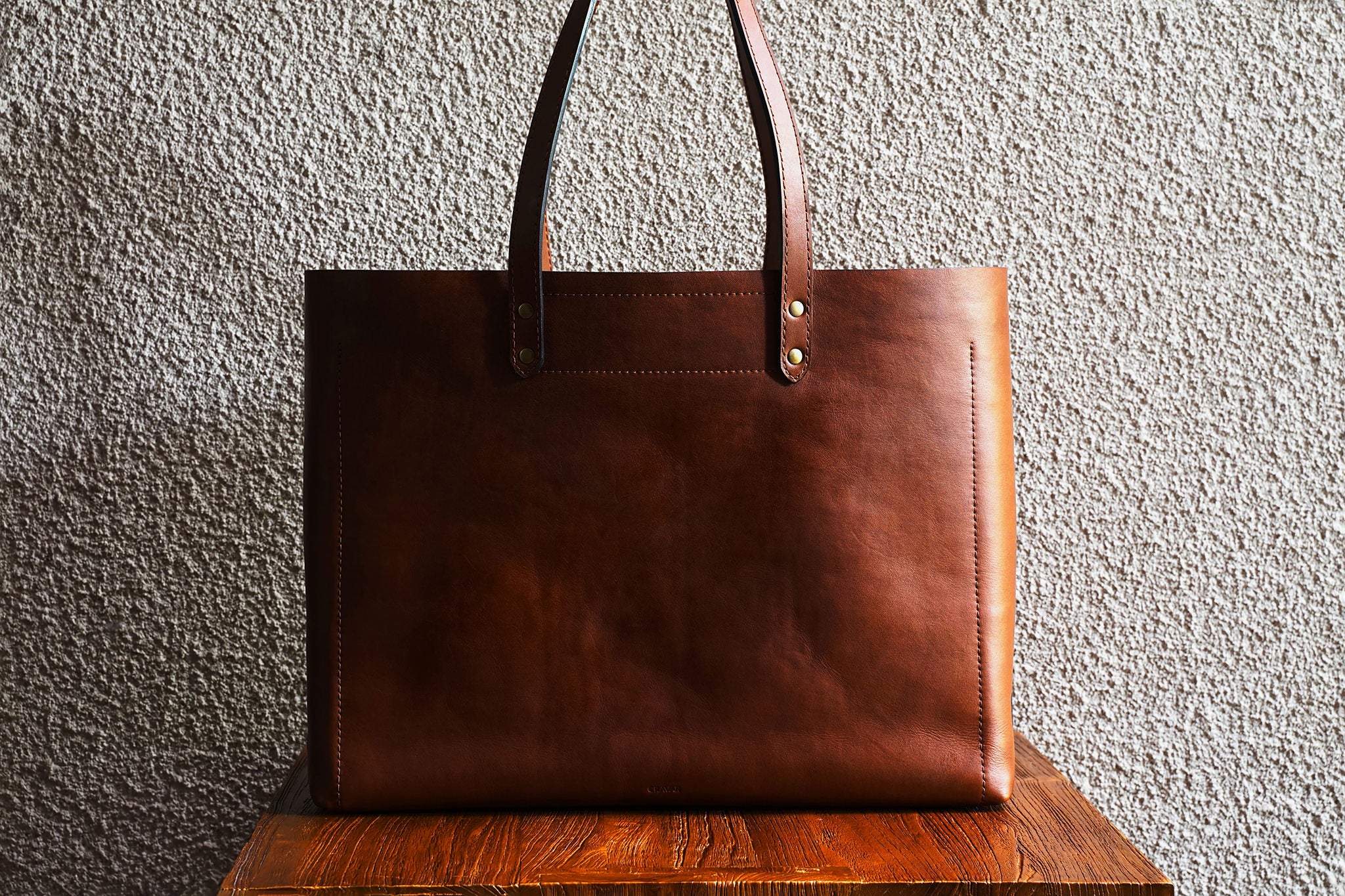 Wide Tote/Vintage Brown