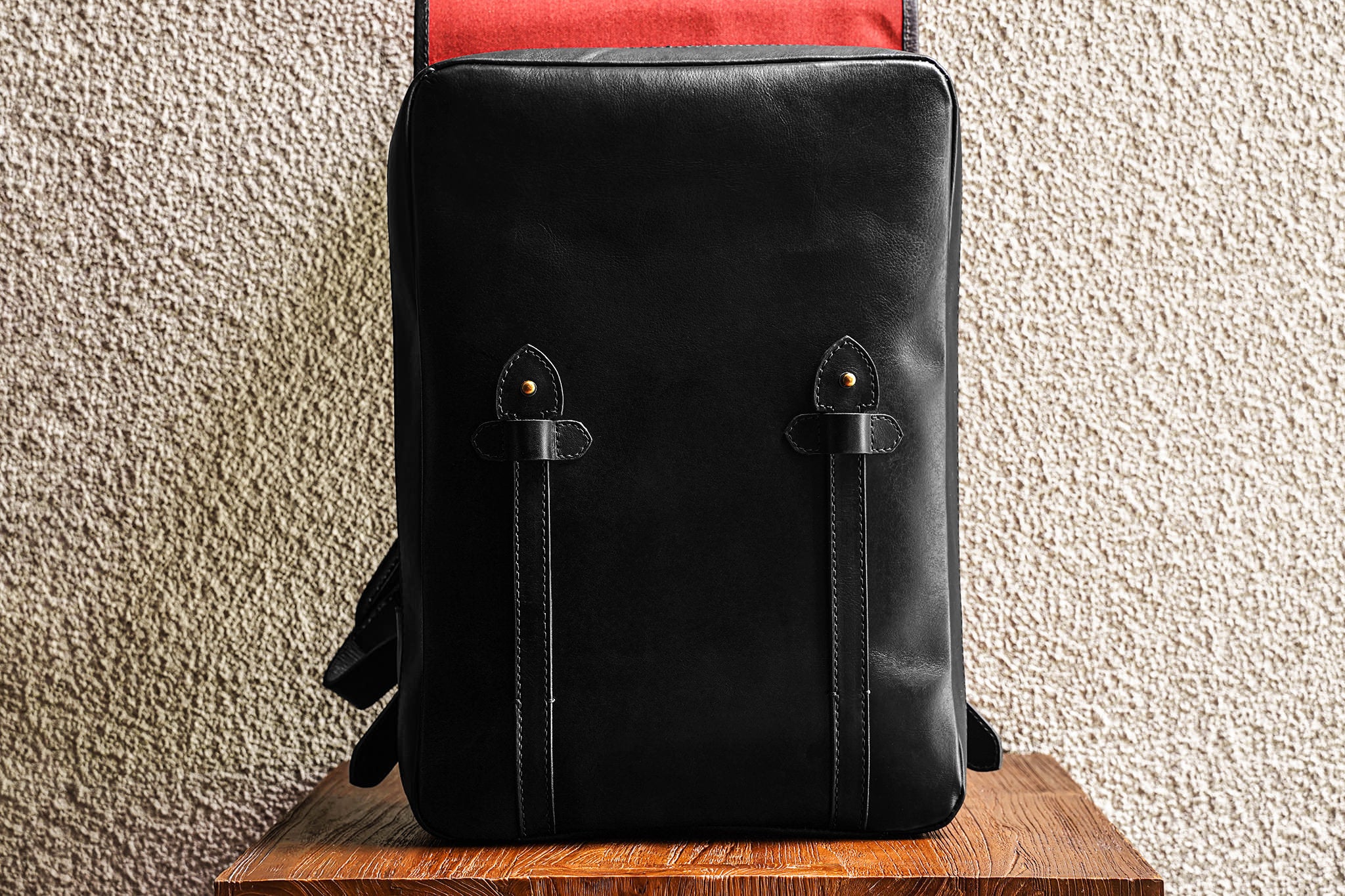 clava vachetta leather urban survival backpack Urbanpack L | Backpack | Black | Monogrammed