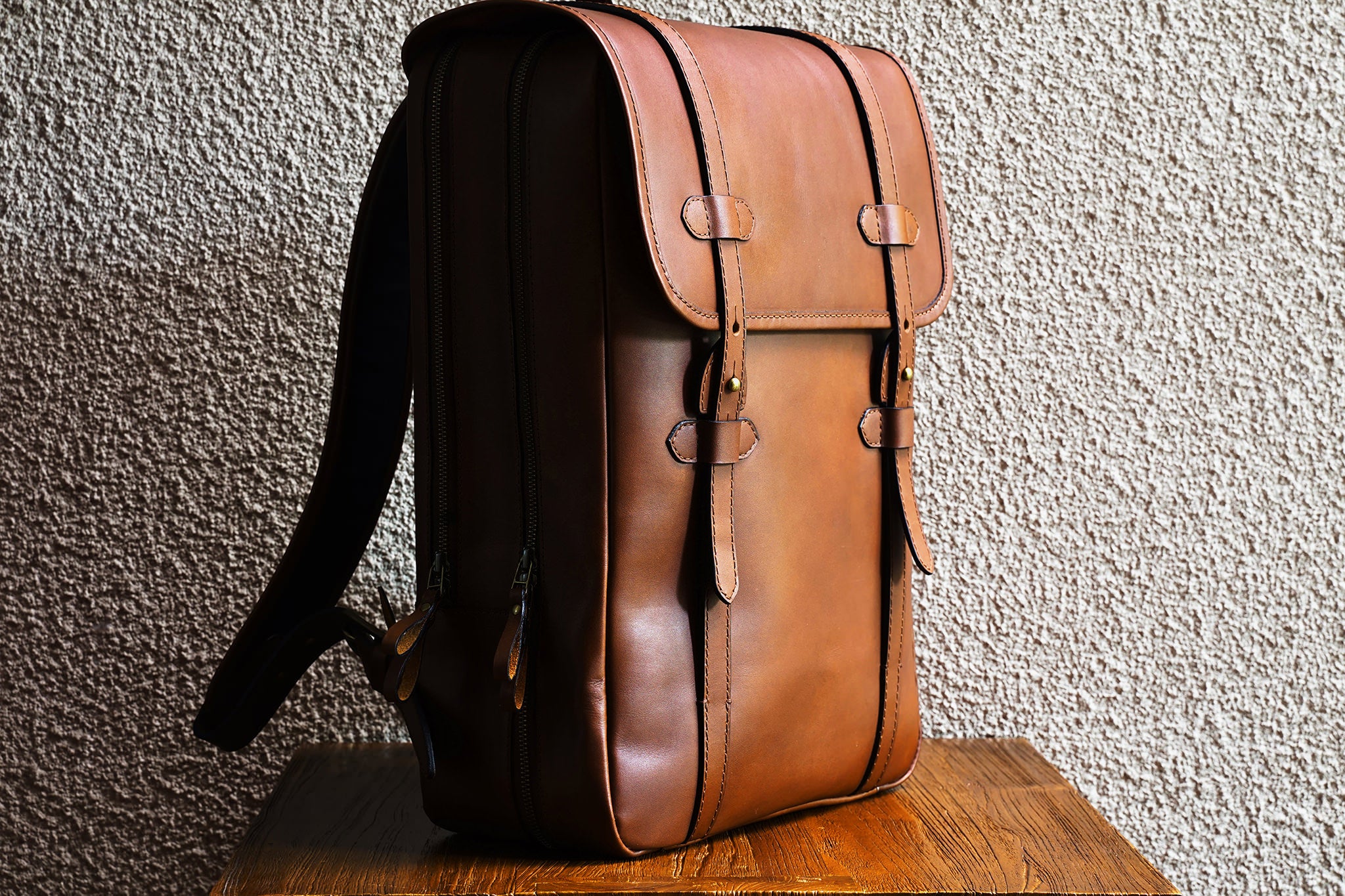 d d leather backpack Urbanpack L | Backpack | Vintage Brown | Monogrammed