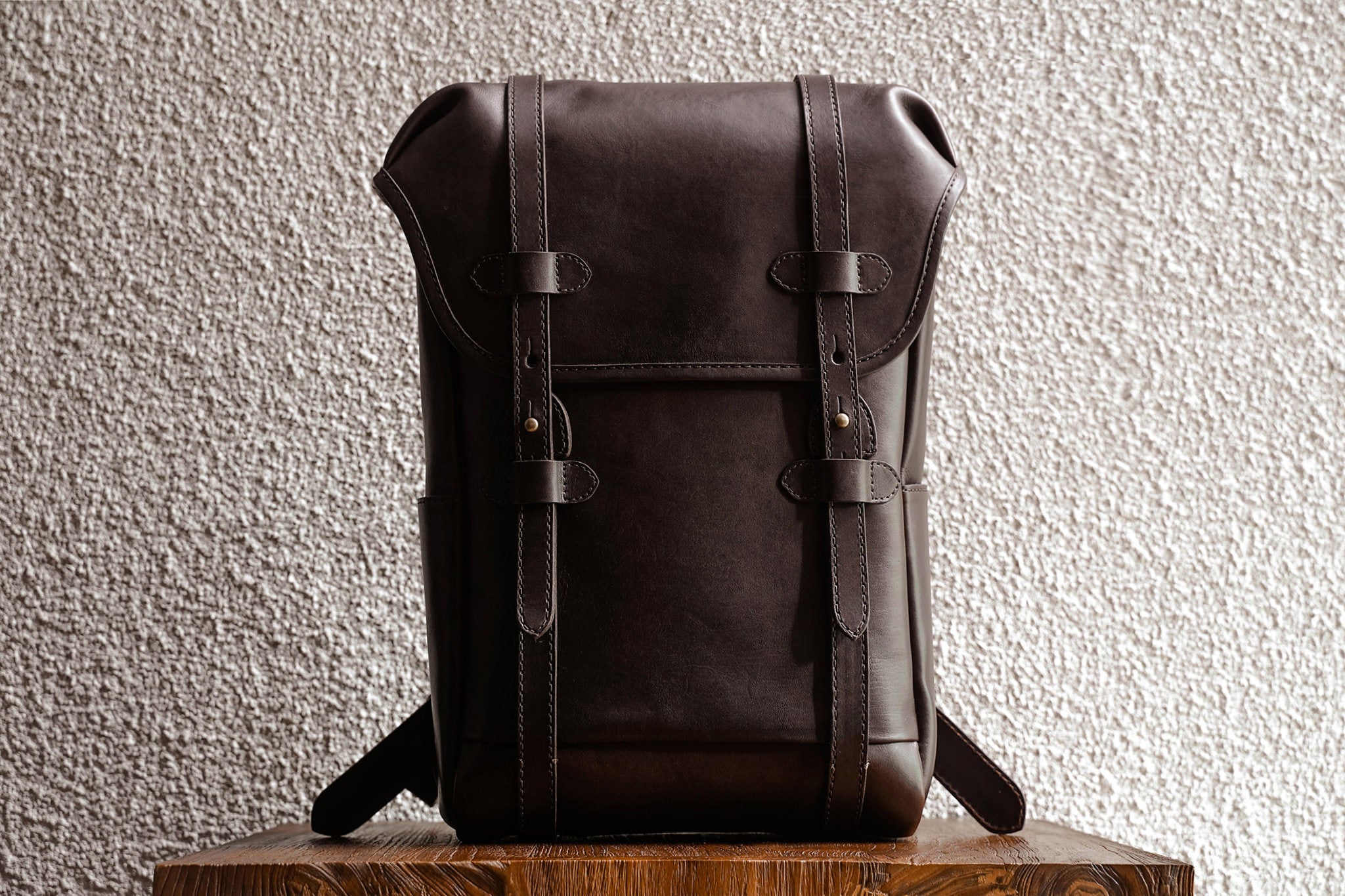 cratte mini office leather business backpack Workpack | Backpack | Espresso | Monogrammed