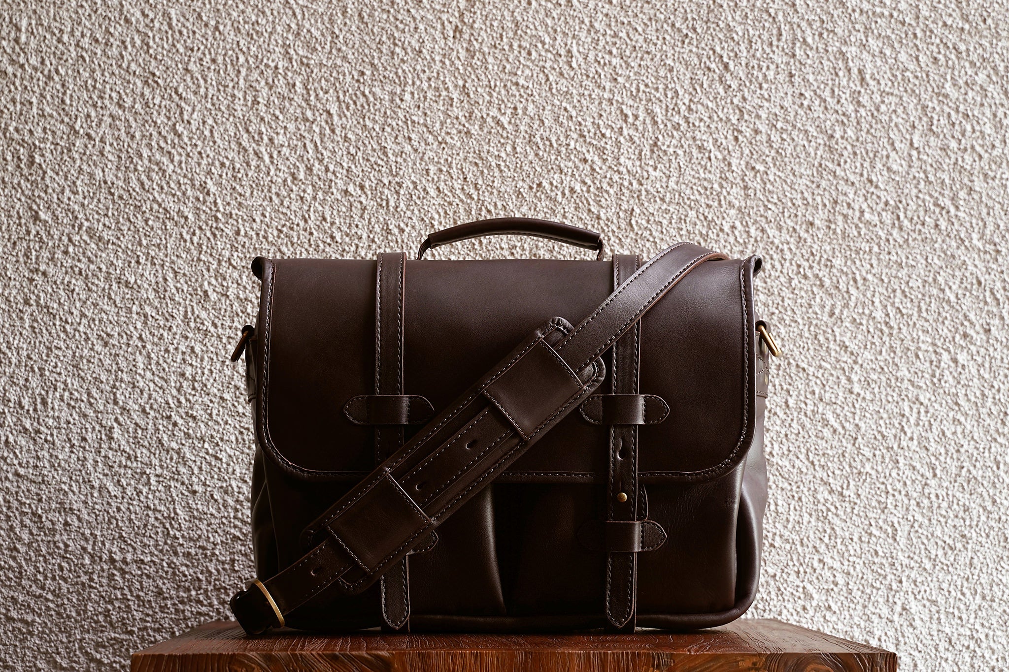 Rana 15 Leather Camera Bag | Espresso | Monogrammed Rana 15 Leather Camera Bag | Espresso | Monogrammed