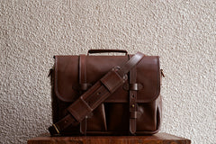 Rana 15 Leather Camera Bag | Fox | Monogrammed | Cravar