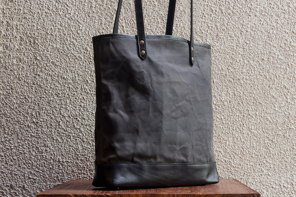 Slim Tote/Ash - Waxed Twill